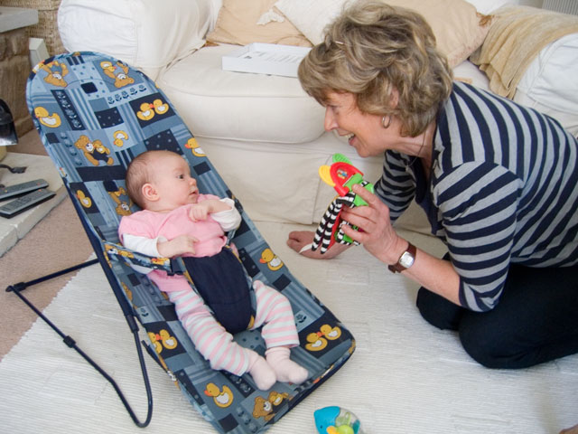 Being adored by Auntie Jenny