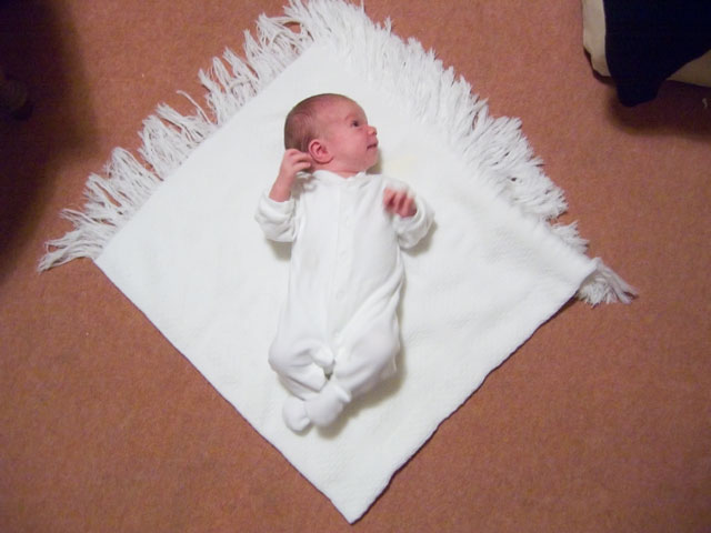 Jessica playing on the floor