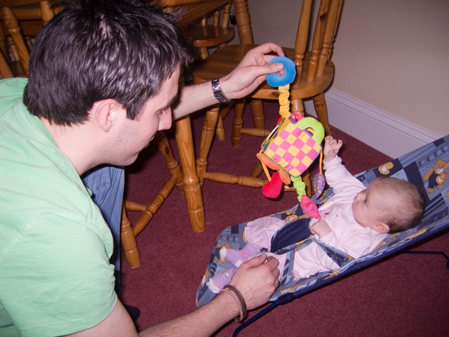 Uncle Mike plays with Jessica